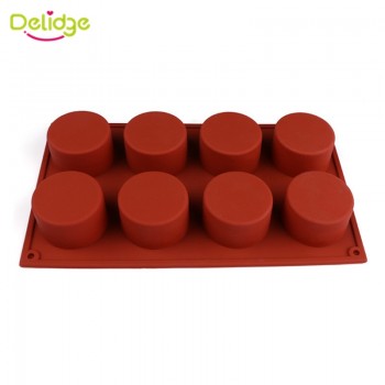 Delidge 8 Holes Round Silicone Cake Mold 3D Handmade Cupcake Jelly Cookie Mini Muffin Soap Maker DIY Baking Tools Dropshipping