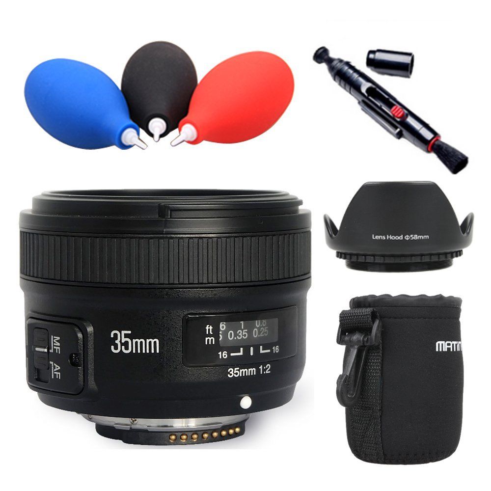 Yongnuo YN35mm F2 Lens Wide-angle Large Aperture Fixed Auto Focus Lens for Nikon D7100 D3200 D3300 D3100 D5100 D90 DSLR Cameras