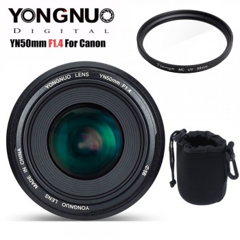YONGNUO YN50mm 50mm F1.4 Standard Prime Lens Large Aperture Auto Focus Lens for Canon EOS 6D 70D 5D2 5D3 600D 60D DSLR Camera