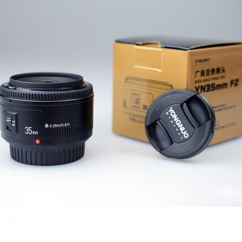 Ulanzi Yongnuo 35mm Lens YN35mm F2 lens For Canon Wide-angle Large Aperture Fixed Auto Focus Lens EF Mount EOS Camera w Lens Bag