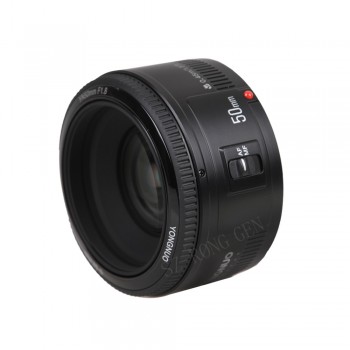 YONGNUO YN50mm Lens fixed focus lens EF 50mm F/1.8 AF/MF lense Large Aperture Auto Focus Lens +52MVUV+Hood For Canon DSLR Camera