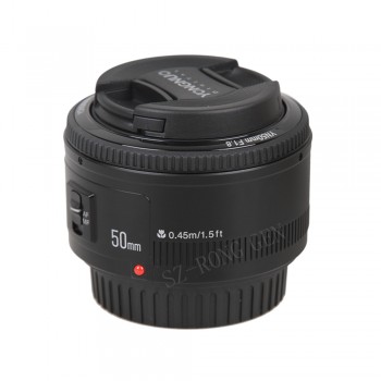 YONGNUO YN50mm Lens fixed focus lens EF 50mm F/1.8 AF/MF lense Large Aperture Auto Focus Lens +52MVUV+Hood For Canon DSLR Camera