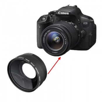 HD 52MM 0.45x Wide Angle Lens with Macro Lens for Canon Nikon Sony Pentax 52MM DSLR Camera