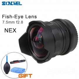 7.5mm F2.8 Fisheye Manual Fish Eye Lens for Sony NEX-F3 NEX-5 NEX-6 NEX-7 A6500 A6300 A6000 A5000 A5100 Camera lens