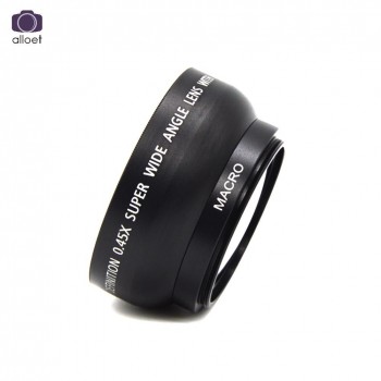 49mm 0.45x Wide Angle Camera Lens With Macro Lens for Sony Alpha NEX-3 NEX-5 NEX-5N for Sony Alpha A3000 with 18-55 lens Black