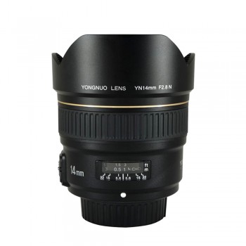 YONGNUO 14mm F2.8 Ultra-wide Angle Prime Lens YN14mm Auto Focus AF MF Metal Mount Lens for Nikon d5300 d3400 d3100 d200 d810