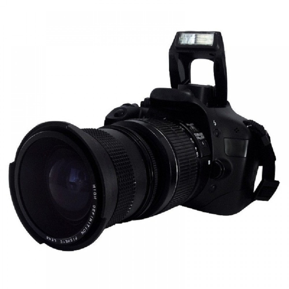 Lightdow 0.35x 58mm Super Fisheye Wide Angle Lens+Macro lens for 58mm Canon 70D 60D 7D 6D 700D 650D 600D 550D 1100D 18-55mm Lens