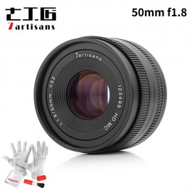 7artisans 50mm F1.8 Large Aperture Manual Focus Prime Cameras Lens for Sony E-mount Micro 4/3 Fuji FX A6500 A6300 A7 X-A2 E-PL2