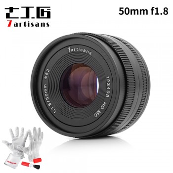 7artisans 50mm F1.8 Large Aperture Manual Focus Prime Cameras Lens for Sony E-mount Micro 4/3 Fuji FX A6500 A6300 A7 X-A2 E-PL2