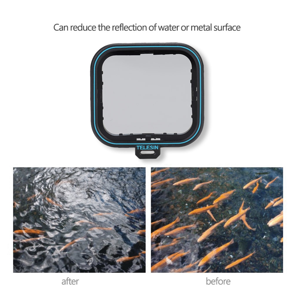 TELESIN Slim Clear Camera Lens Polarizer Lenses Filter Accessory for Gopro Hero 5 6