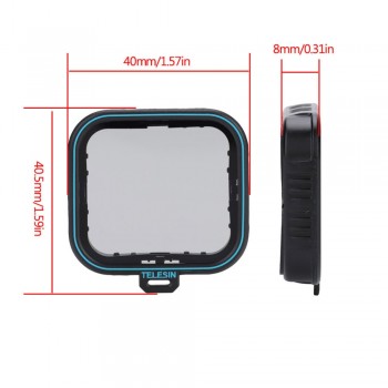 TELESIN Slim Clear Camera Lens Polarizer Lenses Filter Accessory for Gopro Hero 5 6