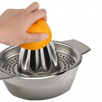 Stainless steel press Fruit lemon orange Squeezer with Strainer Bowl Juicer Manual Citrus juicer kitchen bar Food Processor