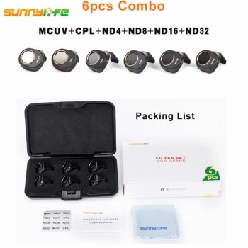 3/4/6pcs/set DJI Spark Multi-Layer Coating Film MCUV/CPL/ND4 ND8 ND16 ND32 Filter Lens HD Clear Waterproof Camera Lens Protector