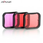 SOONSUN 3-Pack Filters Kit Red Magenta Snorkel Scuba Camera Lens Color Filter for GoPro HERO 5 6 7 Black Super Suit Housing Case