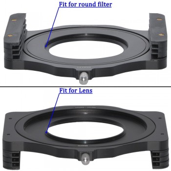 SIOTI 100mm Square Z series Metal Filter Holder+Adapter Ring for Lee Hitech Singh-Ray Cokin Z PRO 4X44x54X5.65Filter