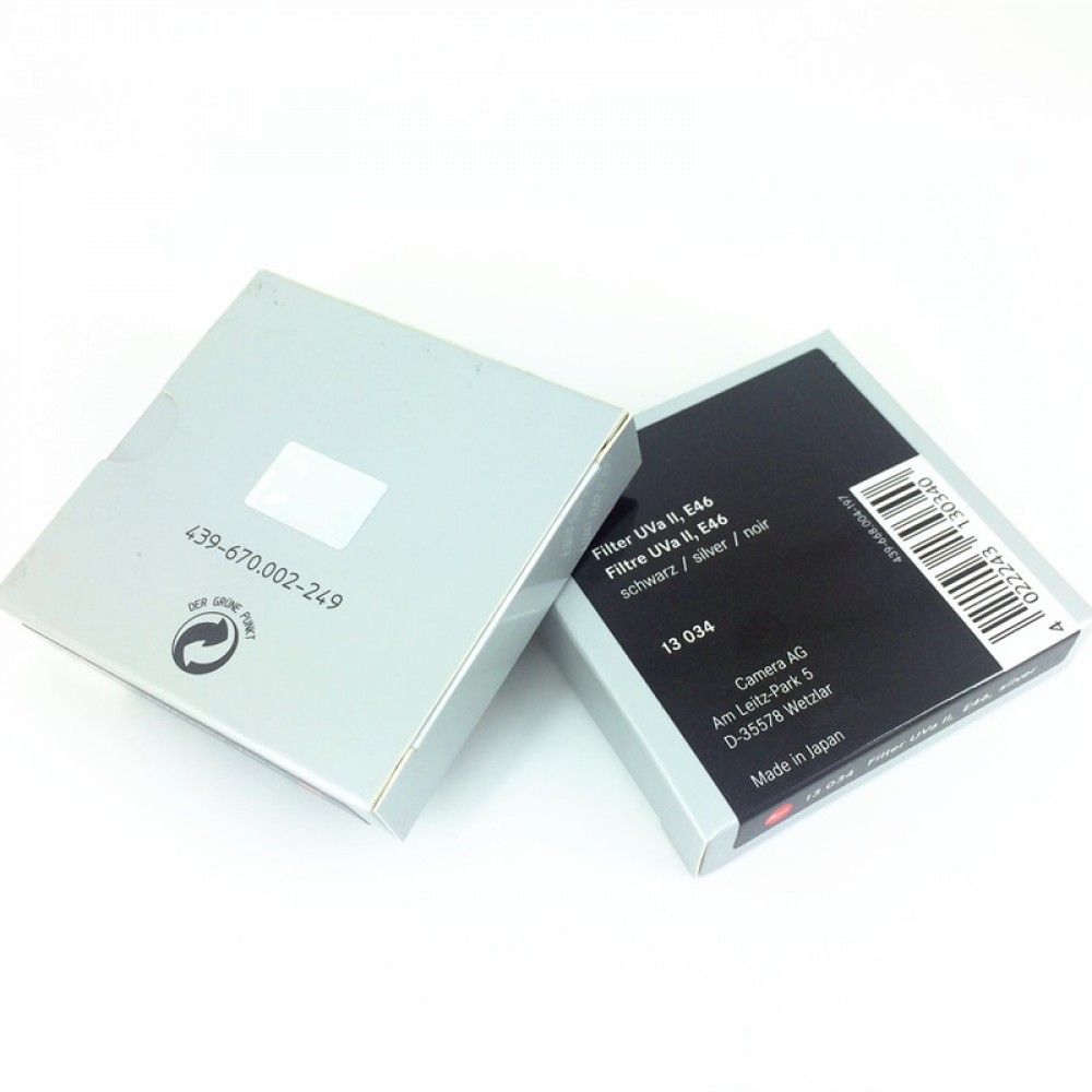 Leitz UVa II UV Filter Lens Protector for Leica Camera TL2 Q D-Lux UV-A Black Silver E39 E43 E46 E49 E52 E55 E60 E62 39 43 46 mm