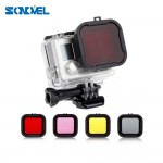 4pcs/lot Lens Filter Diving Filters for Gopro HERO action Camera Housing Case Underwater Len Converter for GoPro acessorios 4 3+