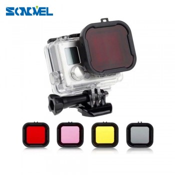 4pcs/lot Lens Filter Diving Filters for Gopro HERO action Camera Housing Case Underwater Len Converter for GoPro acessorios 4 3+