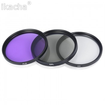 ikacha 49mm 58mm 67mm 55mm UV Filter 52mm FLD CPL Lens Set Lens Hood for Canon eos 600d Sony for Nikon d7100 5200 d5300 d3300