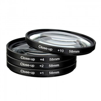 Camera 58mm Macro Close Up Filter Lens Kit +1 +2 +4 +10 for Canon EOS 700D 650D 600D 550D 500D1200D 1100D 100D Rebel T5i T4i Len