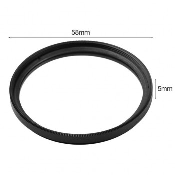 Black amp; Transparent 58mm UV Ultra-Violet Camera Glass metal Lens Filter Lens Protector for ALL 58mm LENS of DSLR / SLR / DC / DV