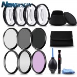 49 52 55 58 62 67 72 77 MM Macro Close-up Filter +1+2+4+10 Set+ UV CPL FLD +ND2 4 8 Camera Lens Filter+Hood for Canon Nikon Sony