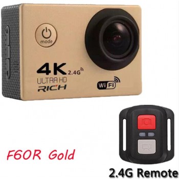 Action Camera F60 F60R Remote Control 4K 1080P/60fps WiFi 2.0 LCD 170D lens Helmet Waterproof 30M Extreme Sport Camera