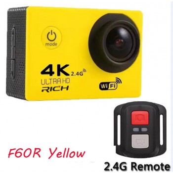 Action Camera F60 F60R Remote Control 4K 1080P/60fps WiFi 2.0 LCD 170D lens Helmet Waterproof 30M Extreme Sport Camera