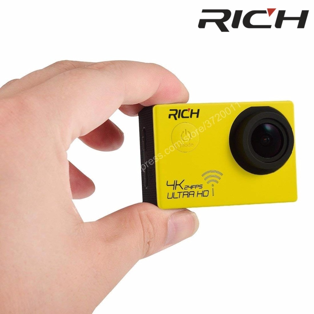 Original Sport Camera gopro hero4 style NT96660 4K 3840*2160P 24FPS Wifi 16MP remote control 170D Lens Waterproof Sports Camera