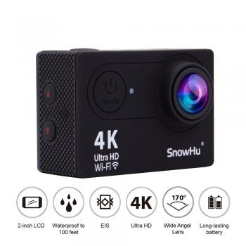 SnowHu Action camera H10R Ultra HD 4K / 25fps WiFi 2.0 170D underwater waterproof Helmet Cam camera Sport cam H10R