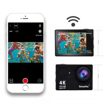 SnowHu Action camera H10R Ultra HD 4K / 25fps WiFi 2.0 170D underwater waterproof Helmet Cam camera Sport cam H10R