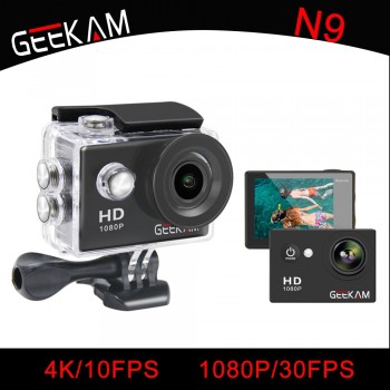 GEEKAM Waterproof WIFI N9 Sports Camera Travel Kit Action DV 1080P Full HD 2 inch Screen High Quality Cam Set for smartphone