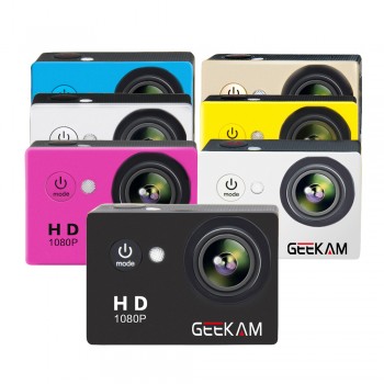 GEEKAM Waterproof WIFI N9 Sports Camera Travel Kit Action DV 1080P Full HD 2 inch Screen High Quality Cam Set for smartphone
