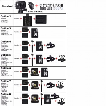 EMBEST EM61 / EM61R Ultra HD 4K 24fps Sports Action Camera Waterproof With WiFi Remote Control Built in Gyro Night Vision