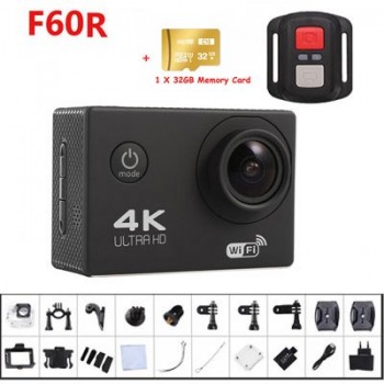 4K WIFI Sports Action Camera With Remote Control Ultra HD go Waterproof Underwater pro 30M Camcorder 16MP 170 Degree Wide Angle