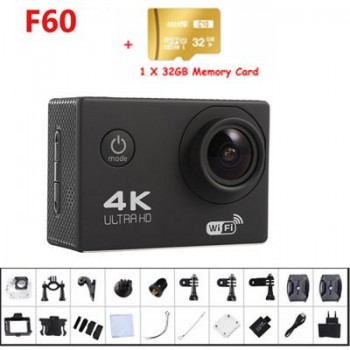 4K WIFI Sports Action Camera With Remote Control Ultra HD go Waterproof Underwater pro 30M Camcorder 16MP 170 Degree Wide Angle