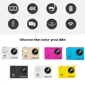 GEEKAM H9R Ultra HD 4k Action Camera Deportiva Cam Accessories 30M Waterproof House Mount Wifi 170 Wide Angle Mini Sport Camera