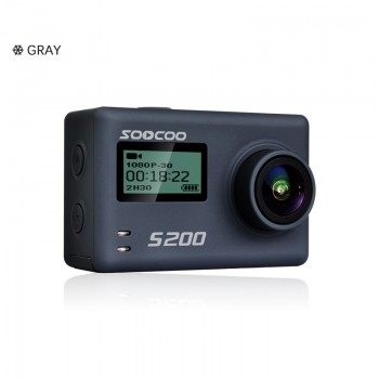 Soocoo S200 action camera 4k sport with case GPS microphone remote control touch screen action cam action camera mount