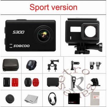 SOOCOO S300 Action Camera 2.35 touch lcd Hi3559V100 + IMX377 4K 30fps 1080P 120fps EIS Wifi 12MP remote external mic GPS camera