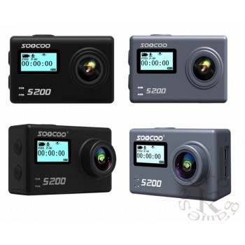 SOOCOO S200 Voice Control Wifi 4K Action Camera 2.45 Touch Screen with Gyro Remote, GPS Extension  include GPS MIC
