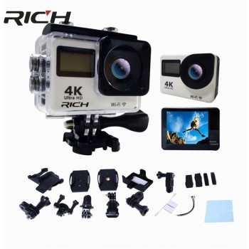 RICH H1 F65R Sports Camera Allwinner V3 2.0 dual touch screen Action Camera WiFi 170D Full HD 30M Waterproof Video DV