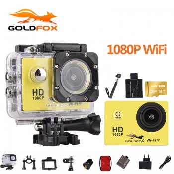 Goldfox 1080P Wifi Action Camera 2.0 170D Underwater 30M Waterproof Sports DV go Diving pro cam Bike Helmet Cam Mini Camcorder