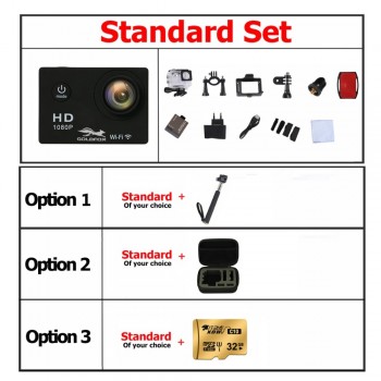 Goldfox 1080P Wifi Action Camera 2.0 170D Underwater 30M Waterproof Sports DV go Diving pro cam Bike Helmet Cam Mini Camcorder