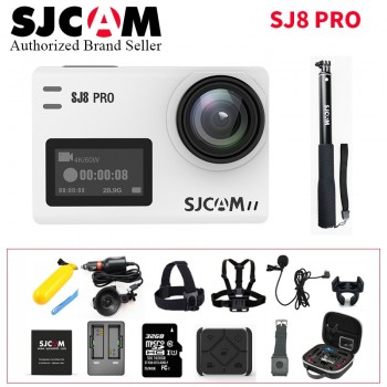 SJCAM SJ8 Pro Action Camera 1296P 4K 30fps / 60fps Sports DV Remote Control Helmet Camera More Accessories (Full Set Box)