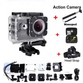 HD Action Camera wifi for go pro hero 4 Extreme Sports cam Video 1080P 30m Waterproof sports camrea Extra head strap+bag+Monopod