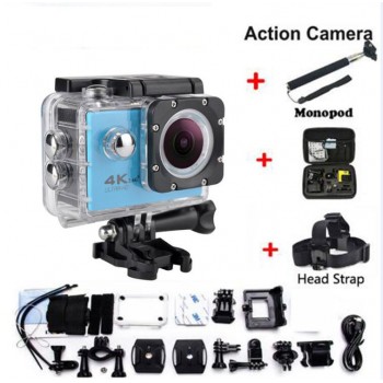 HD Action Camera wifi for go pro hero 4 Extreme Sports cam Video 1080P 30m Waterproof sports camrea Extra head strap+bag+Monopod