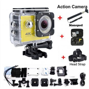 HD Action Camera wifi for go pro hero 4 Extreme Sports cam Video 1080P 30m Waterproof sports camrea Extra head strap+bag+Monopod