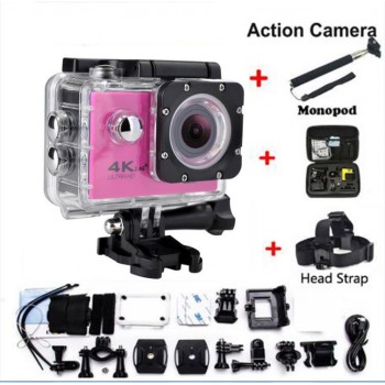 HD Action Camera wifi for go pro hero 4 Extreme Sports cam Video 1080P 30m Waterproof sports camrea Extra head strap+bag+Monopod