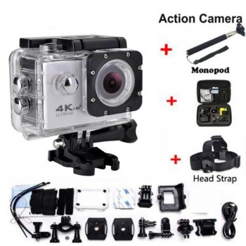 HD Action Camera wifi for go pro hero 4 Extreme Sports cam Video 1080P 30m Waterproof sports camrea Extra head strap+bag+Monopod