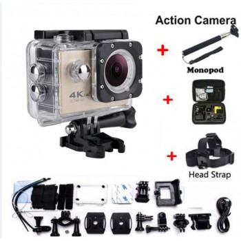 HD Action Camera wifi for go pro hero 4 Extreme Sports cam Video 1080P 30m Waterproof sports camrea Extra head strap+bag+Monopod